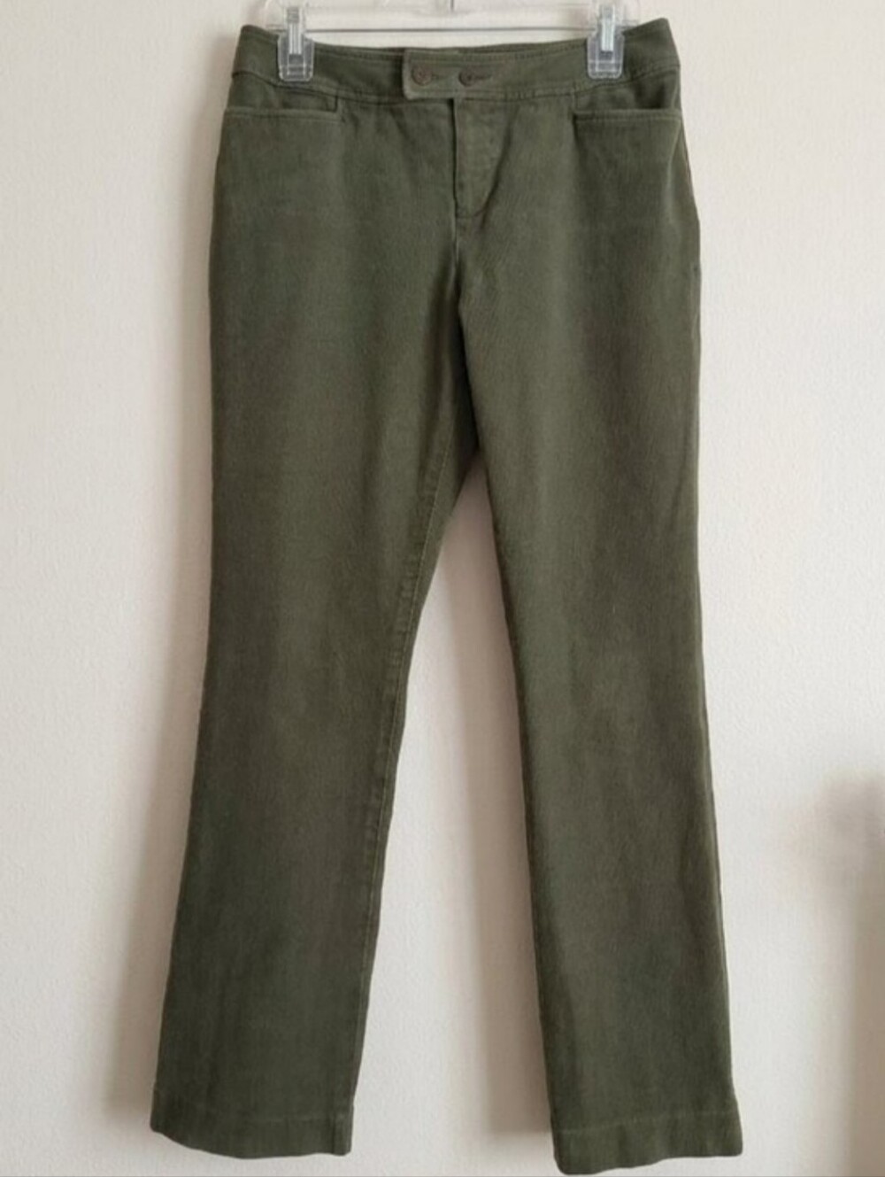 Chaps Olive Green Casual Pants